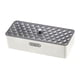 thumbnail image 2 of Organizador de maquillaje apilable con tapa y escurridor | Bandeja de plástico para tocador de baño, utensilios de cocina y cubiertos | PP blanco o verde | 27,5 x 12,9 x 7 cm, 2 of 7