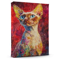 Cornish Rex Cat Cream Canvas Wall Art Animal Decor, Cornish Rex Cat Cream Canvas Prints Wild Animal Artwork for Living Room Bedroom Office 190HD291