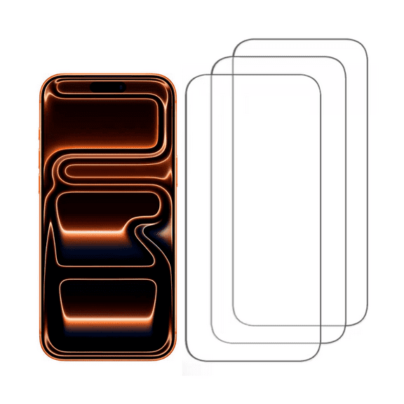 3-PACK Qixxronics for iPhone 17 Pro / 17 Screen Protector, Tempered Glass Screen Protector for iPhone 17 Pro / 17 Clear