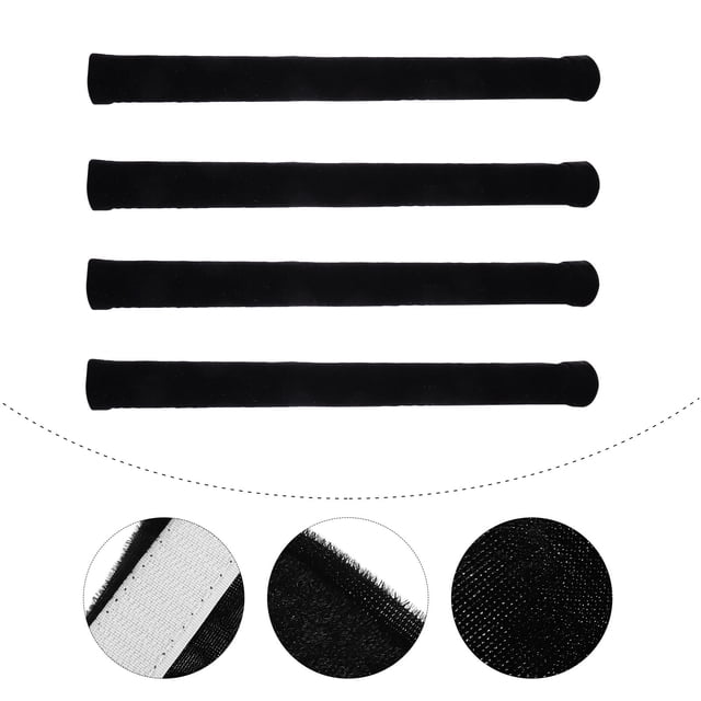 unbranded 4Ud Cubiertas Para Manijas De Refrigerador En Negro Protector Elegante Para Cocina Y Electrodomésticos