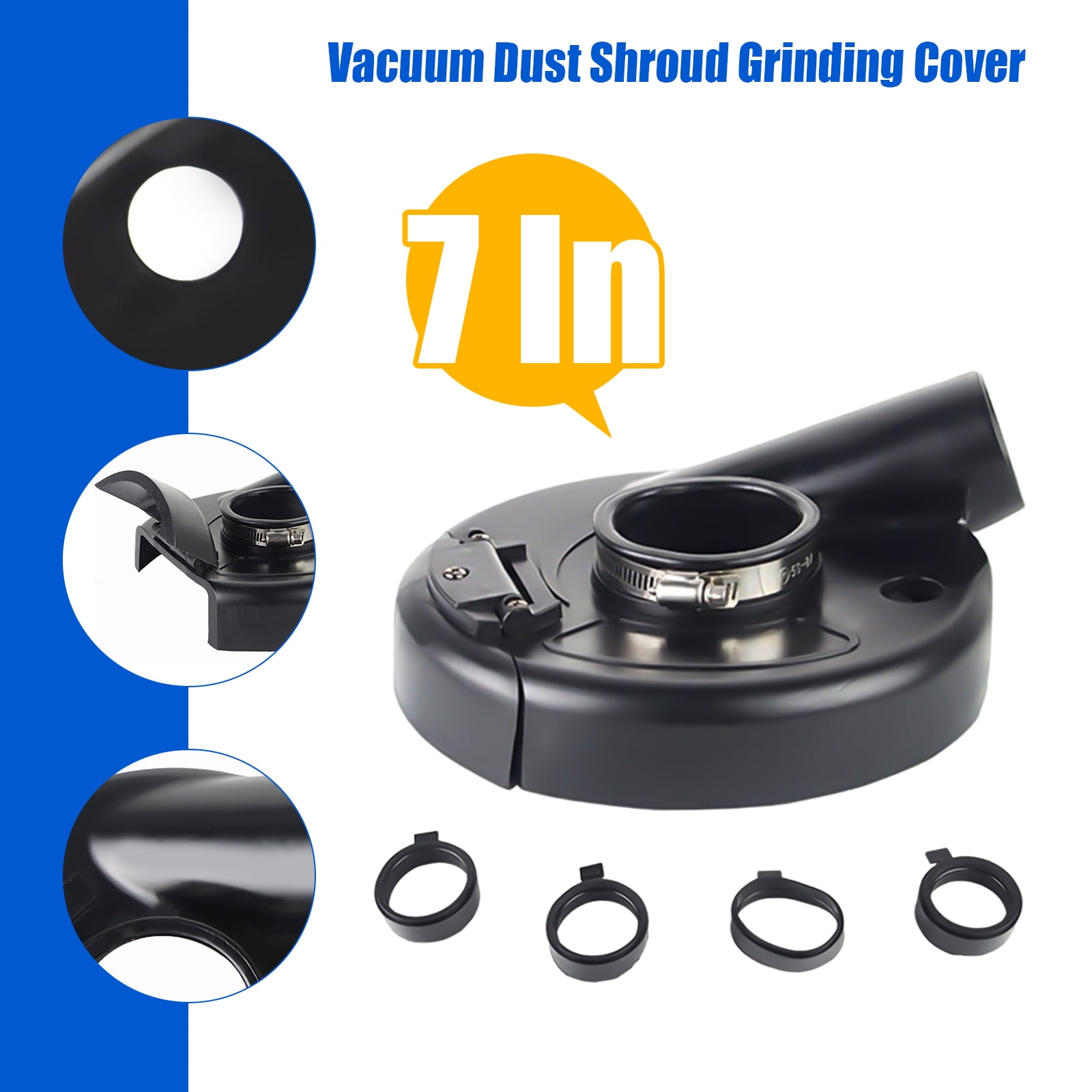 ChicHomey Angle Grinder Dust Shroud, Universal Surface Grinding Shroud,Efficient Dust Capture for Multi-Scenario Grinding Work