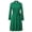 Green, variant on Afinprain Womens Clergy Long Sleeve A‑Line Dress with Tab Collar Tie Belt Side Buttons