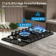thumbnail image 6 of Amzgachfktch 12 Inch Built-in Gas Cooktop with Thermocouple Protection, LPG/NG Dual Fuel, 6 of 9