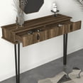thumbnail image 3 of Sofa Tables with Storage, Accent Foyer Table with Drawers, Modern Hallway Console Table with Iron Legs, and Entryway Table with Drawers, 3 of 5