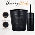 thumbnail image 3 of Autumn Alley Black Metal Trash Can & Toilet Brush Set, Matte Black Bathroom Accessories Set, 3 of 9