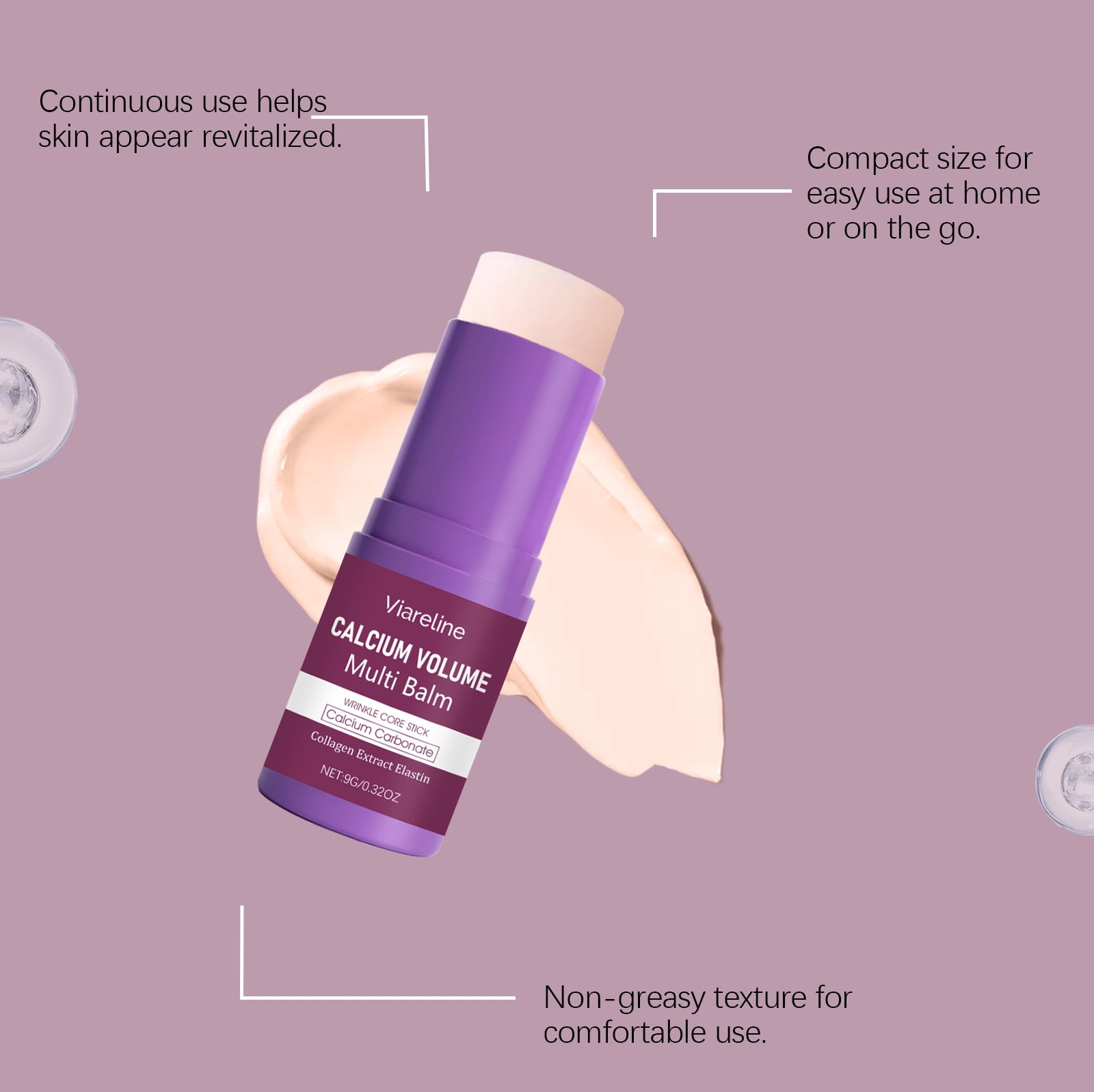 Calm Balm, Calcium Balm Stick , Calciumbalm, Anti Wrinkle Calciumbalm, Hydrating & Firming Skin, Suitable for Eyes, Neck, Face
