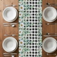 thumbnail image 6 of Green Eucalyptus Leaves Table Runner - 70 Inch Long, Kitchen Dining Table Runner Dresser Scarves, Summer Botanical Daisy Black Plaid Farmhouse Decor for Coffee Tables Wedding Party Banquet, 6 of 8