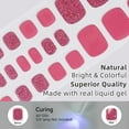thumbnail image 5 of DUKASOU Toenail Stickers-Semi Cured Gel Toenail Strips-Pink Rouge Button, Long Lasting DIY Salon Nail Art Stickers Kit for Adults, 26 Count, 5 of 7