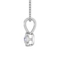 thumbnail image 2 of 1/4 Carat Diamond Solitaire Pendant Necklace in 14K White Gold (Included Silver Chain), 2 of 4