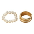 thumbnail image 3 of Xihbxyly Anillo Geométrico, Joyería de Aleación de Doble Capa, Elegante Diseño de Perla, Accesorio Elegante para Uso Diario, Regalo Perfecto para Amigos, Pieza Llamativa Ligera y Única., 3 of 7