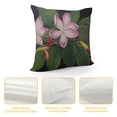 thumbnail image 4 of Fenyluxe Flowers Green Leaves Pillow Covers for Couch Sofa Indoor Outdoor Short Plush High-Quality 1PC 20x20in, 4 of 5