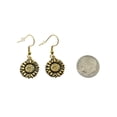 thumbnail image 6 of Sunflower earrings in gold toned metal. Sunflower earrings. Sunflower gifts. Sunflower Jewelry. Sunflower charm. Sunflower earrings, 6 of 6
