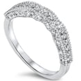 thumbnail image 2 of Pompeii 5/8ct Curved Notched Diamond Ring Enhancer 14K White Gold (H/I,I2), 2 of 3