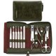 thumbnail image 1 of FAMILIFE Juego de manicura profesional Kit de manicura Cortaúñas Juego de herramientas de pedicura de uñas de acero inoxidable 11 en 1 Herramienta de aseo con estuche de viaje de cuero verde portátil, 1 of 5