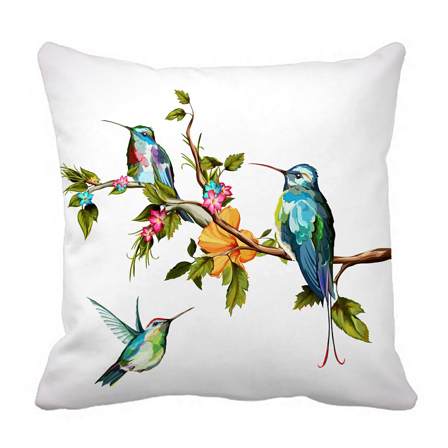 ABPHQTO Humming Birds Pillow Case Pillow Cover Pillow Protector Two