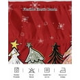 thumbnail image 5 of Christmas Winter Bed Skirt King Size 16&nbsp;Inch Drop, Snowflakes Pine Tree Simple Red Wrap Around Dust Ruffle Bedskirts, Wrinkle & Fade Resistant Easy Fit Bedskirt with Adjustable Elastic, 5 of 8