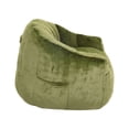 thumbnail image 4 of HSUNNS Bean Bag Chair for Adults, Faux Fur, Side Pocket, Comfy Bean Bag Sofa with Memory Foam Filled, Armrest Lazy Sofa Lounge Chair for Living Room, Green, 4 of 9