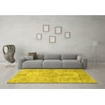 thumbnail image 3 of Ahgly Company Machine Washable Indoor Square Persian Yellow Traditional Area Rugs, 4' Square, 3 of 4