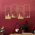 thumbnail image 2 of ESTART 4 PCS Gold Metal Mountain and Forest Wall Art, Minimalist Line Sculpture Nature Decor for Home or Office (Large), 2 of 8