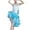 Blue, variant on YM YOUMU Kids Girl Tassel Ruffle Latin Tango Dress Irregular Mesh Fringe Competition Dancewear