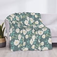 thumbnail image 3 of Yiaed Flower Print Blanket Throw Blanket Soft Cozy Flannel Blanket for Home Bed Sofa Couch Chair-80"x60", 3 of 6