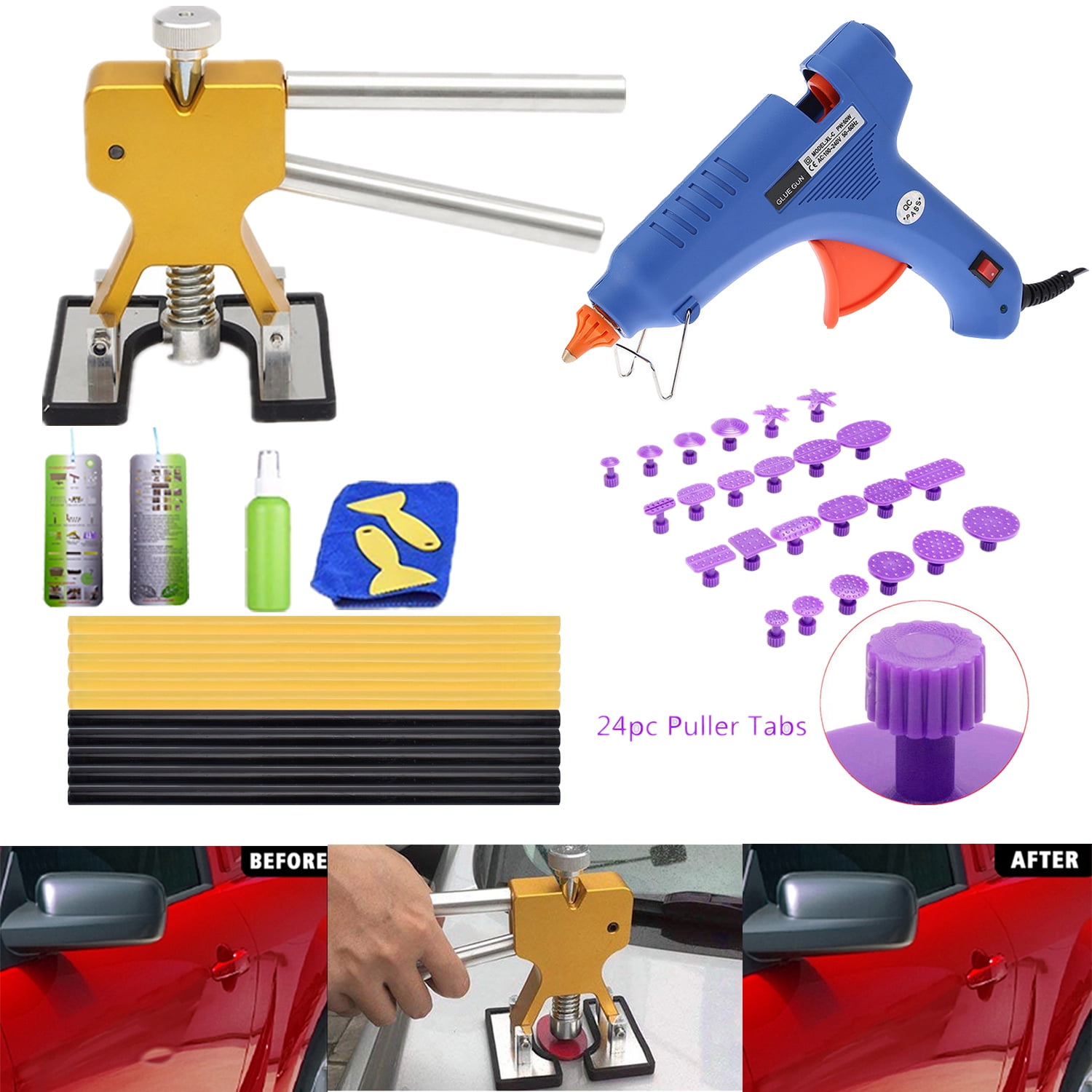 Paintless Dent Removal Tools Pops a Dent Puller Car Dent Remover Grip