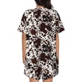 thumbnail image 4 of Womens Pajama Sets With Pocket, Cow Skin Lounge Sets Short Sleeve Sleepwear PJ Sets for Women, 4 of 6
