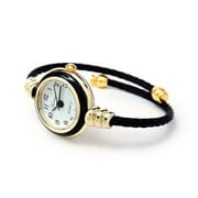 Excellent Watches-Black Gold Geneva Cable Band Womens Small Size Bangle Watch