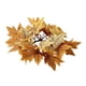 thumbnail image 3 of Hojas de arce corona de otoño corona de vela, anillo de vela puerta principal corona guirnalda corona de otoño para el festival, granja de chimenea Naranja, 3 of 9