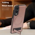 thumbnail image 3 of Magnetic for Samsung Galaxy S25 Edge PU Leather Case, Compatible with Magsafe, Built-in Invisible Stand, Premium Ultra Slim Adjustable Kickstand Protective Phone Case for Galaxy S25 Edge, Rosegold, 3 of 8