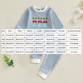 thumbnail image 2 of eczipvz Boys Outfit Sets Boy'S Graphic Outfits Long Sleeve T Shirts Elastic Waist Pants Set Blue,6-12 Months, 2 of 4