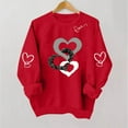 thumbnail image 6 of ClodeEU Valentines Sweatshirts for Women,Cute Valentine's Heart Love Print Pullover ,Long Sleeve Tops Red 07,Womens Plus L, 6 of 7