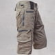 thumbnail image 5 of Pantalones Capri Bolsillos Múltiples Ajuste Relajado Pantalones Cortos Cargo Rectos Ropa De Calle, 5 of 5