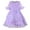 Purple, variant on Girls Dress White Halloween Square Collar Layer Skirt Puff Short Sleeve 5 Years