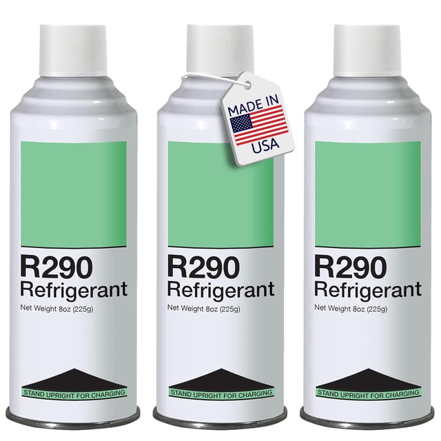 Paquete de 3 latas de carga vertical Refrigerant Leak Saver R290 de 8 onzas