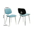 thumbnail image 5 of Mid Century Modern Split Back Dining Accent Chair, Set of 2, Blue- Saltoro Sherpi, 5 of 5