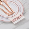 thumbnail image 3 of 200-Pack Linen-Feel Disposable Guest Towels – Soft and Absorbent Paper Hand Towels for Bathroom or Kitchen – Elegant White Napkins with Rose Gold Design for Parties, Weddings, Dinners Events, 3 of 12