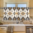 thumbnail image 2 of Yayeee Kitchen Curtains Tier Set of 2 Light Filtering 57"x24" Over Sink Window Panels, White and Black, 2 of 7