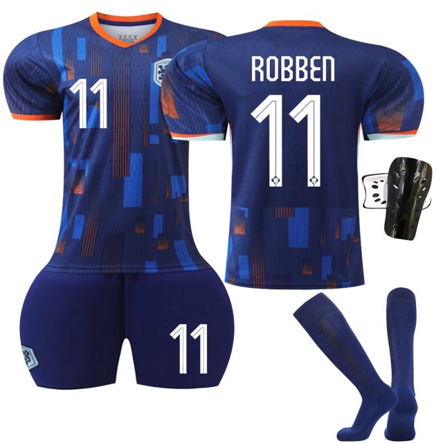 Boys Girls VIRGIL 4# MEMPHIS 10# ROBBEN 11# Kids Football Jersey Suit
