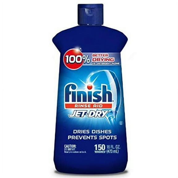 Finish Jet-Dry Rinse Aid, 16oz, Dishwasher Rinse Agent & Drying Agent (Pack of 2)