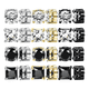 thumbnail image 1 of 12 Pares Aretes Falsos de Iman acero Inoxidable Malubero Dorado, Plateado, 1 of 5
