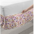 thumbnail image 2 of Garden Bed Skirt, Meadow Pattern Along Various Colorful Blossoms and Leaves Different Flowers Images, Elastic Bedskirt Dust Ruffle Wrap Around for Bedding Decor, 4 Sizes, Multicolor, by Ambesonne, 2 of 2