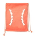 thumbnail image 2 of Baseball Party Bags | Baseball Cotton Drawstring Cinch Backpacks for Team events, Birthdays, and more!, 2 of 2