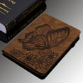 thumbnail image 4 of Allytech Case for Lenovo Tab M8 (3rd Gen) TB-8506F TB-8506X, Slim Fit Butterfly Embossed Shockrpoof Kickstand Flip Cover for Lenovo Tab M8 (2nd Gen) TB-8705F (FHD)/M8 TB-8505F/X (HD) 8-inch - Brown, 4 of 10