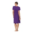 thumbnail image 4 of Aria Women’s Short Sleeve Split Neck Sweater Knit Nightgown, Sizes XS-5X, 4 of 7