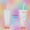 thumbnail image 3 of AVODAH 24oz Color Changing Cups with Lids and Straws - 3 Pack, 3 of 9