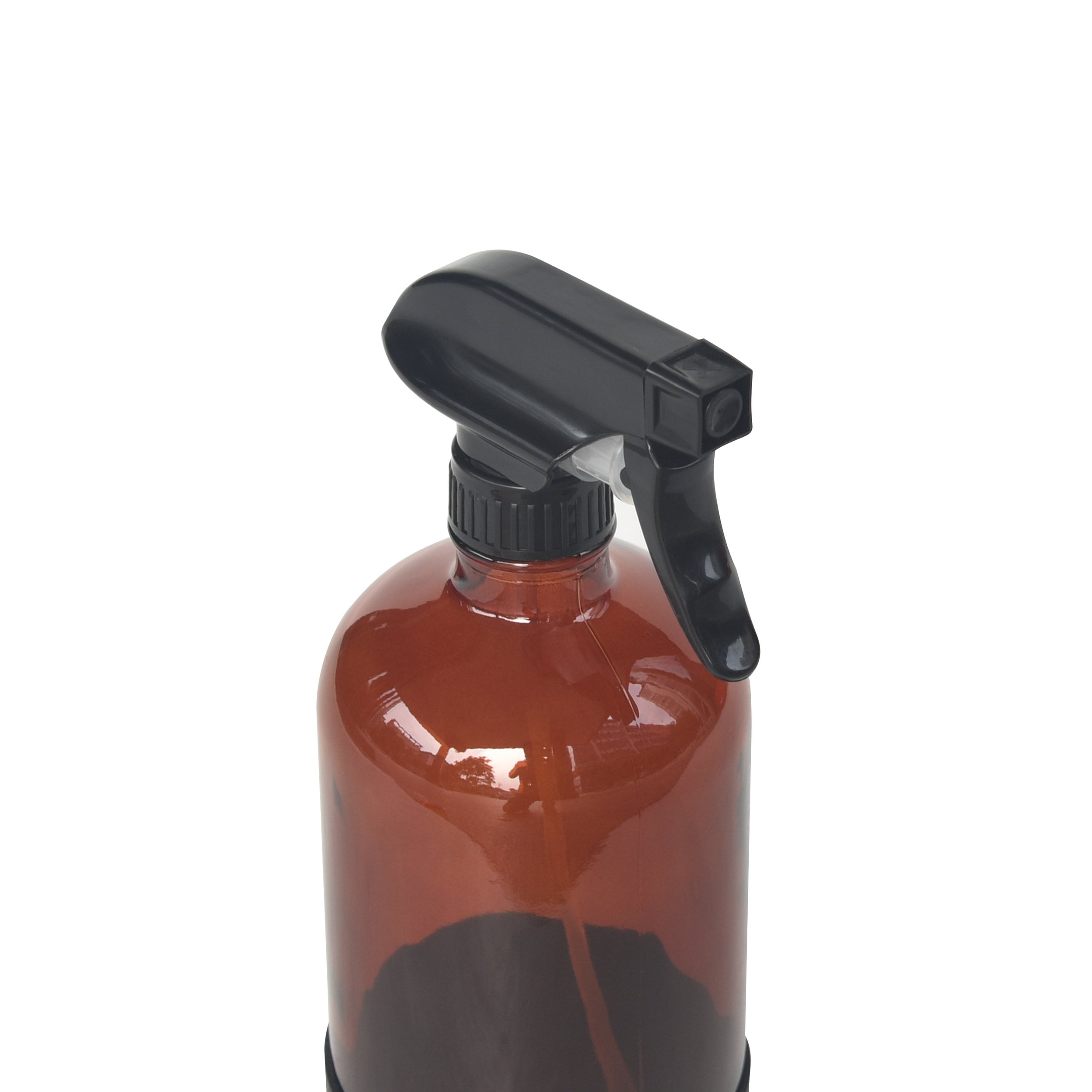 (3 pack) Better Homes and Gardens Amber Reuseable Glass Spray Bottle with Rubber Bottom, 24 oz.