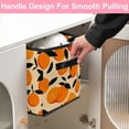 thumbnail image 5 of RATGDN Collapsible Fabric Cube Storage Bin with Double Handles for Living Room Bedroom Office Black - Orange Dark Green Leaf, 5 of 7