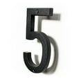 thumbnail image 3 of Floating Mount Colonial Cast Iron House Address Number, Rustic House Numbers, Number 5, 6.5 inches, Matte Black, KE-CL6-5, 3 of 5
