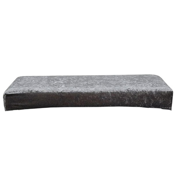 Funda de cojín para banco de piano, protector de asiento, funda de asiento elástica, protector de banco largo Gris oscuro